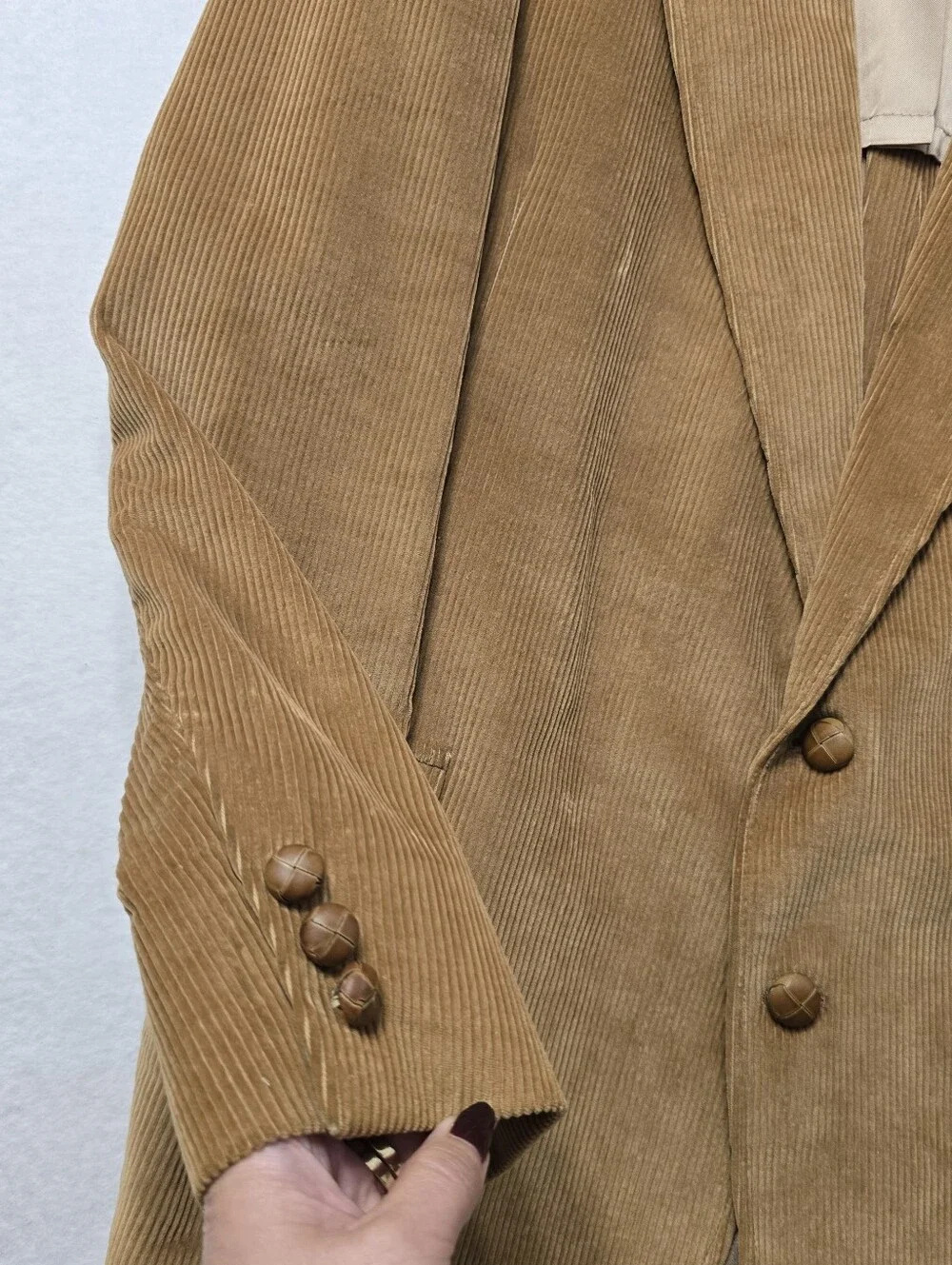 Colony Park Men's Tan Corduroy Blazer - Classic Tailored Style